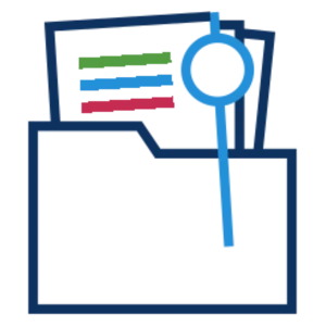 Ein Pictogram das mehrere Dokumente in den Farben von Codronic darstellt